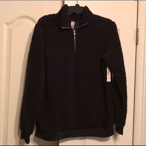 Sherpa XL black pullover jacket